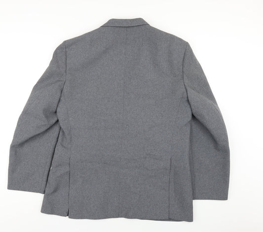 Dunn & Co Mens Grey Polyester Jacket Blazer Size 44 Regular