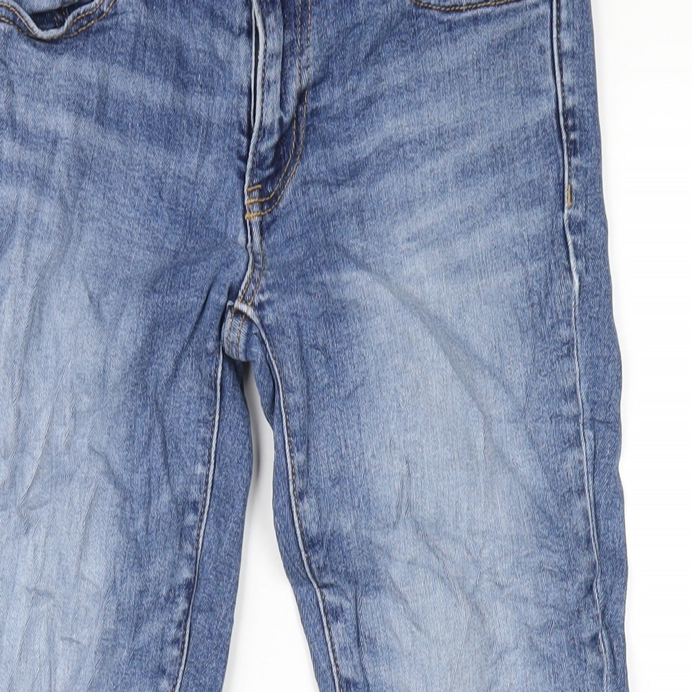 Gap Womens Blue Cotton Straight Jeans Size 25 in L27 in Regular Zip