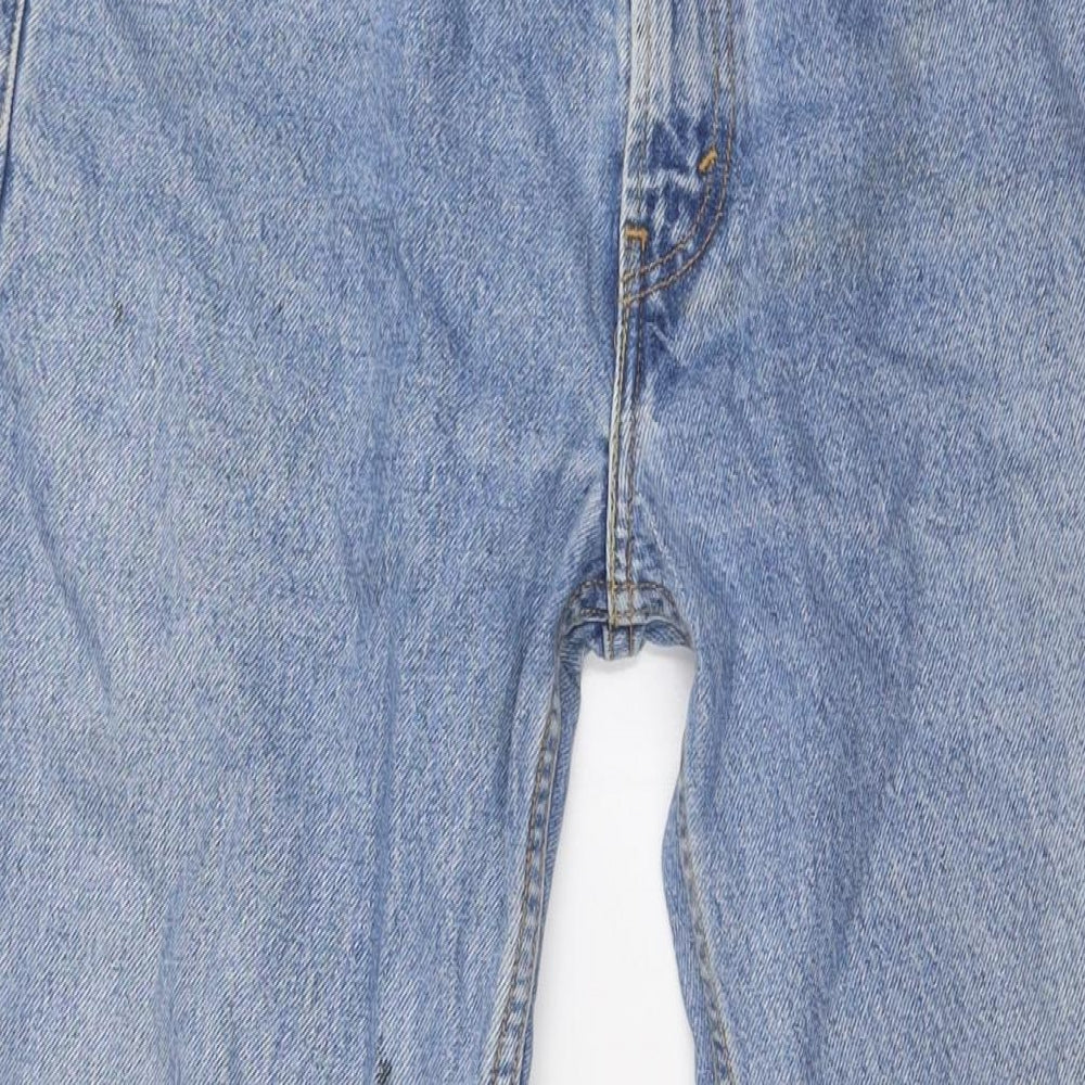 Levi's Mens Blue Cotton Straight Jeans Size 32 in L34 in Regular Zip