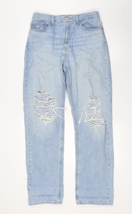 Uniqlo Womens Blue Cotton Skinny Jeans Size 28 in L32 in Regular Button