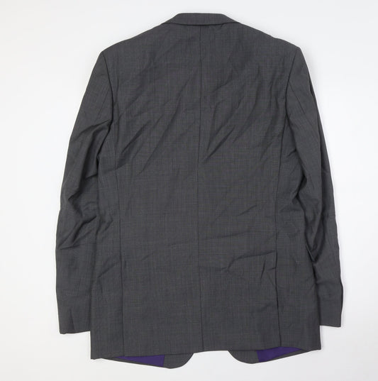 Marks and Spencer Mens Grey Polyester Jacket Suit Jacket Size 40 Big & Tall