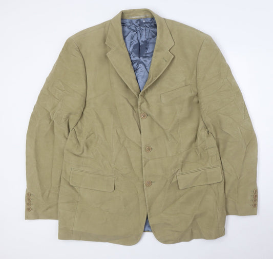 Racing Green Mens Beige Cotton Jacket Suit Jacket Size 44 Regular - Mole skin