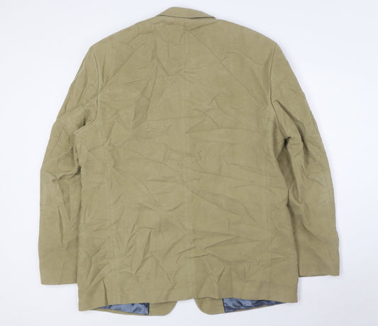 Racing Green Mens Beige Cotton Jacket Suit Jacket Size 44 Regular - Mole skin