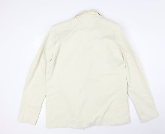 Misspap Womens Ivory Jacket Size 6 Button