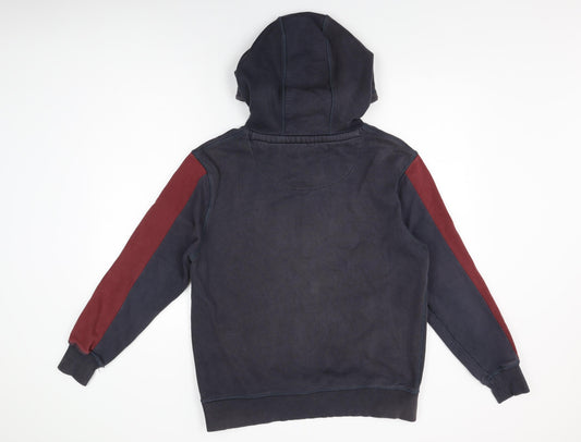 Jack Wills Mens Black Cotton Pullover Hoodie Size S