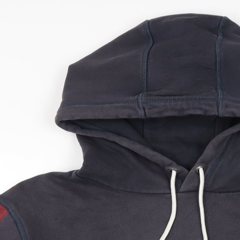 Jack Wills Mens Black Cotton Pullover Hoodie Size S
