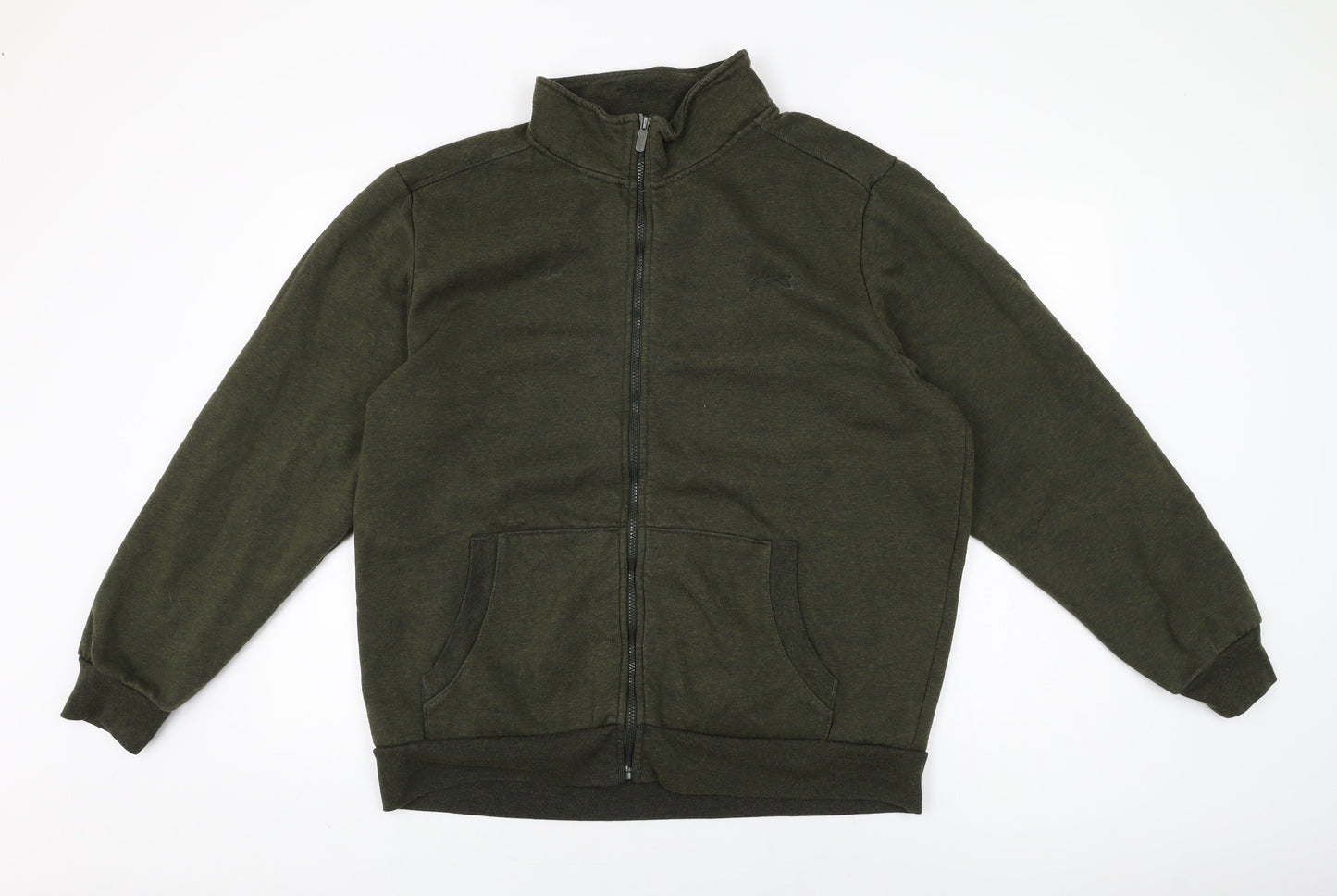 Slazenger Mens Green Cotton Full Zip Sweatshirt Size 2XL
