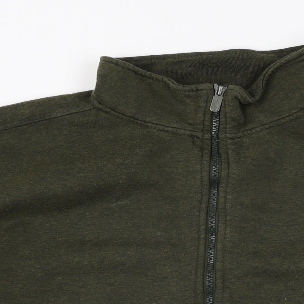 Slazenger Mens Green Cotton Full Zip Sweatshirt Size 2XL