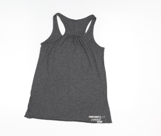 Bella + Canvas Womens Grey Polyester Basic Tank Size S Round Neck Pullover