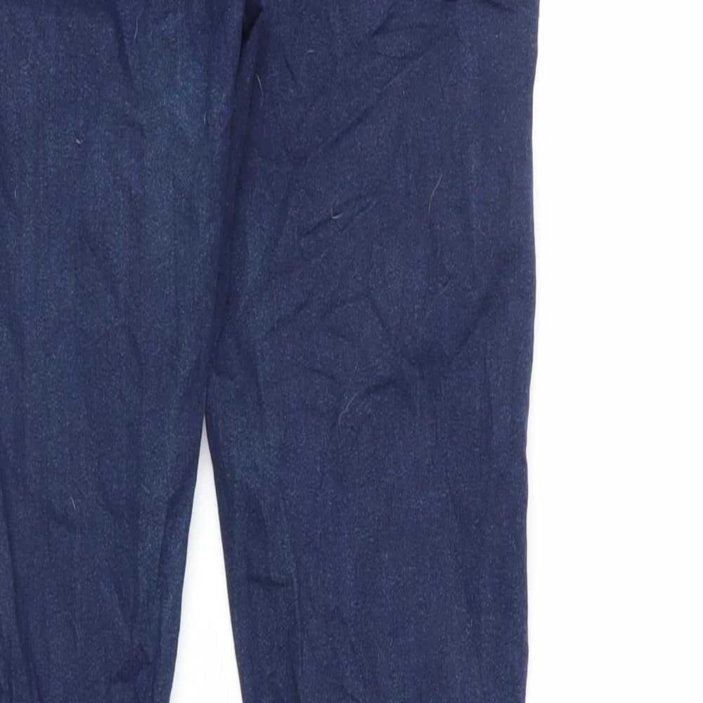 Brand and care label for Denim & Co. women’s blue cotton jegging jeans, size UK 12, 27-inch leg regular - elasticated waist