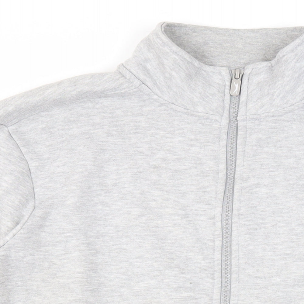 Slazenger Mens Grey Polyester Full Zip Sweatshirt Size L - Pockets
