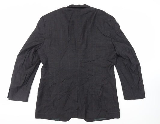Jos. A. Bank Mens Grey Check Wool Jacket Suit Jacket Size 42 Regular