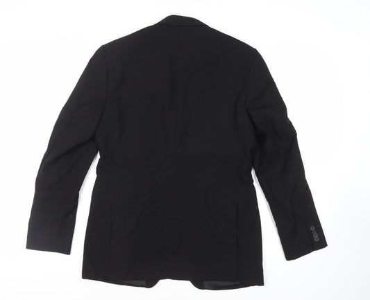 Kenneth Cole Mens Black Polyester Jacket Suit Jacket Size 40 Regular