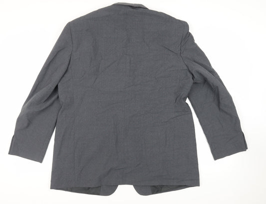 Marks and Spencer Mens Grey Polyester Jacket Blazer Size 46 Regular