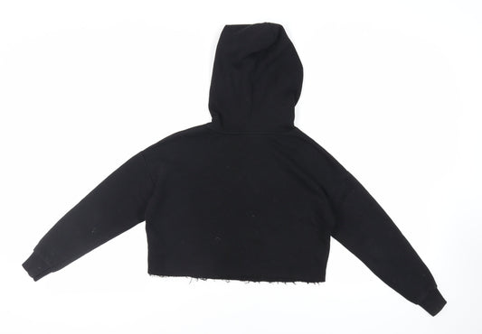 New Look Girls Black Cotton Pullover Hoodie Size 10-11 Years Pullover - Chicago