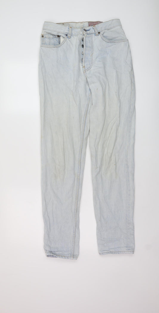 Levi's Womens Blue Cotton Mom Jeans Size 28 in L32 in Regular Button