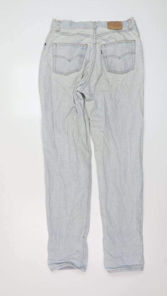Levi's Womens Blue Cotton Mom Jeans Size 28 in L32 in Regular Button