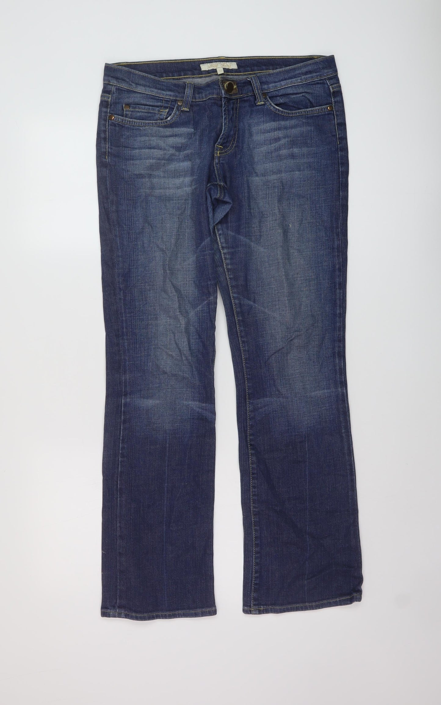Rag Freak Womens Blue Cotton Bootcut Jeans Size 10 L30 in Regular Button