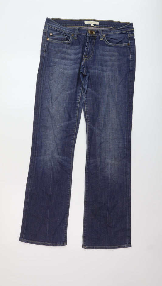 Rag Freak Womens Blue Cotton Bootcut Jeans Size 10 L30 in Regular Button