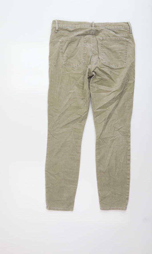 Gap Womens Beige Cotton Trousers Size 29 in L27 in Regular Button