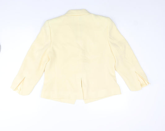 Presen De Luxe Womens Yellow Jacket Size 14 Button - Vented Cuffs