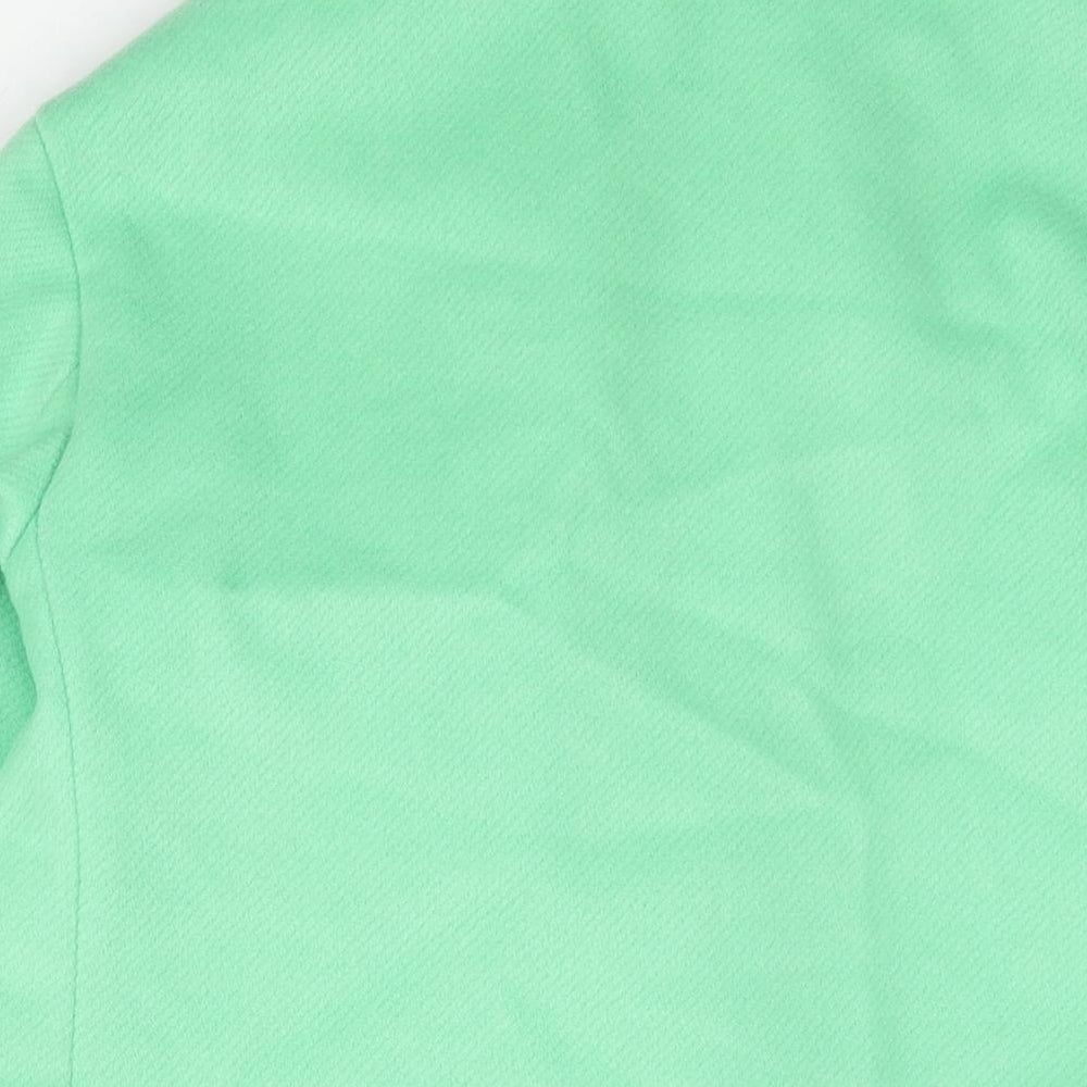 Marks and Spencer Womens Green Overcoat Coat Size 12 Button