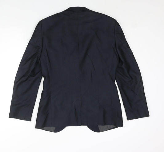 NEXT Mens Blue Polyester Jacket Suit Jacket Size 36 Regular