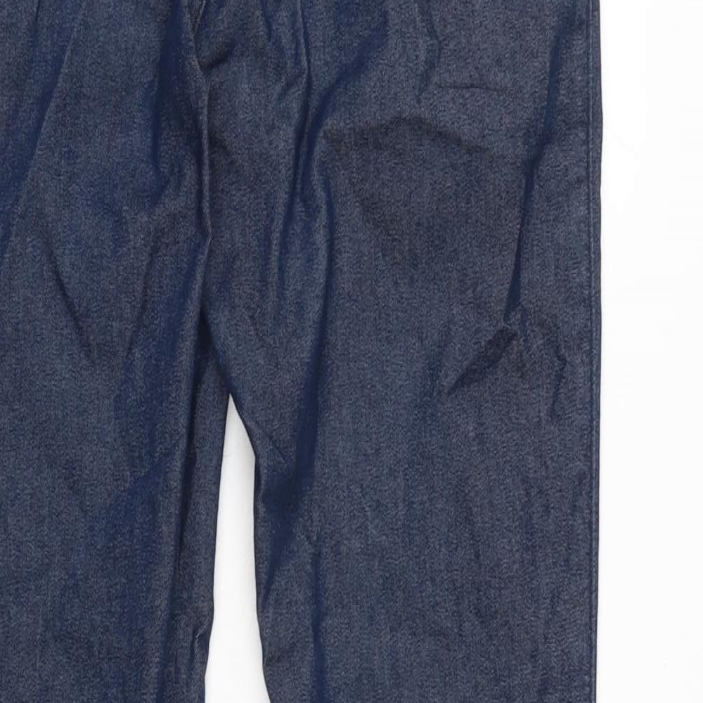 Gap Womens Blue Cotton Sweatpants Trousers Size 6 L25 in Regular Zip