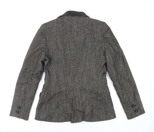 Isabel de Pedro Womens Green Jacket Blazer Size 12 Button
