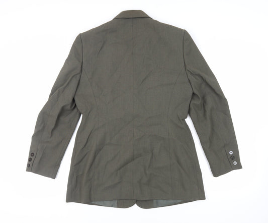 Richards Womens Green Jacket Blazer Size 14 Button