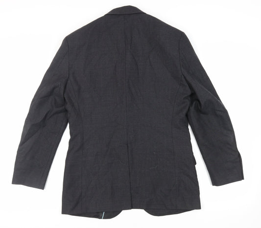 Alexandra Mens Grey Polyester Jacket Suit Jacket Size 36 Regular