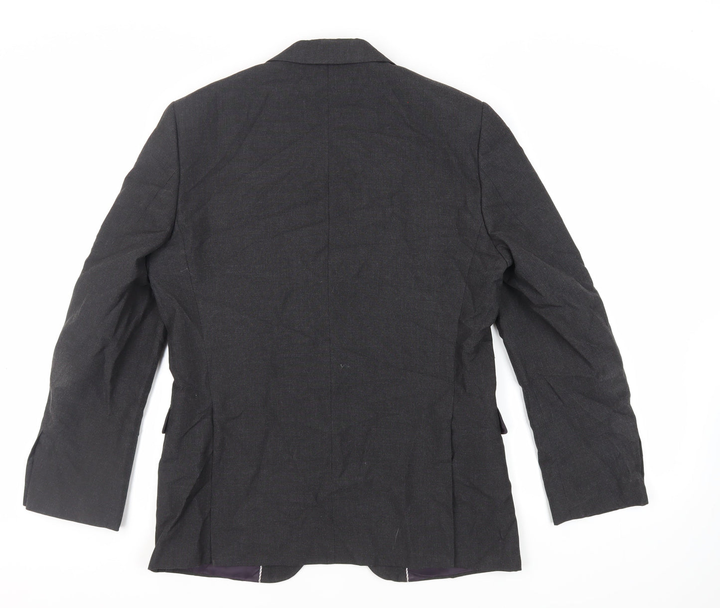 Fellini Mens Grey Polyester Jacket Suit Jacket Size 40 Regular