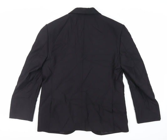 Marks and Spencer Mens Black Wool Tuxedo Suit Jacket Size 40 Regular
