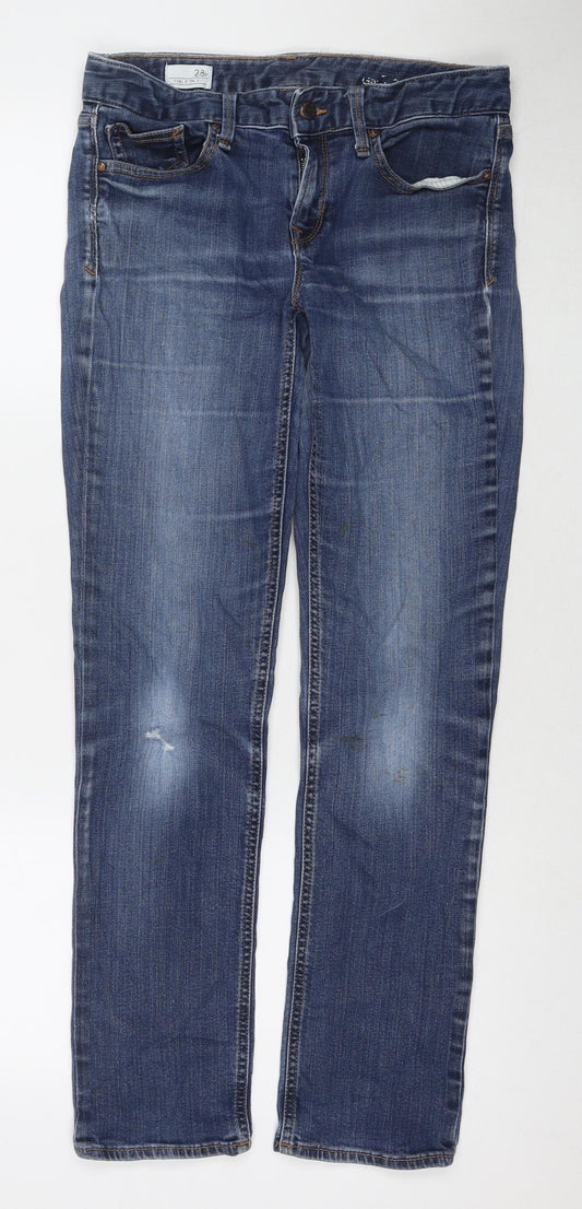 Gap Womens Blue Cotton Skinny Jeans Size 28 in L29 in Regular Zip