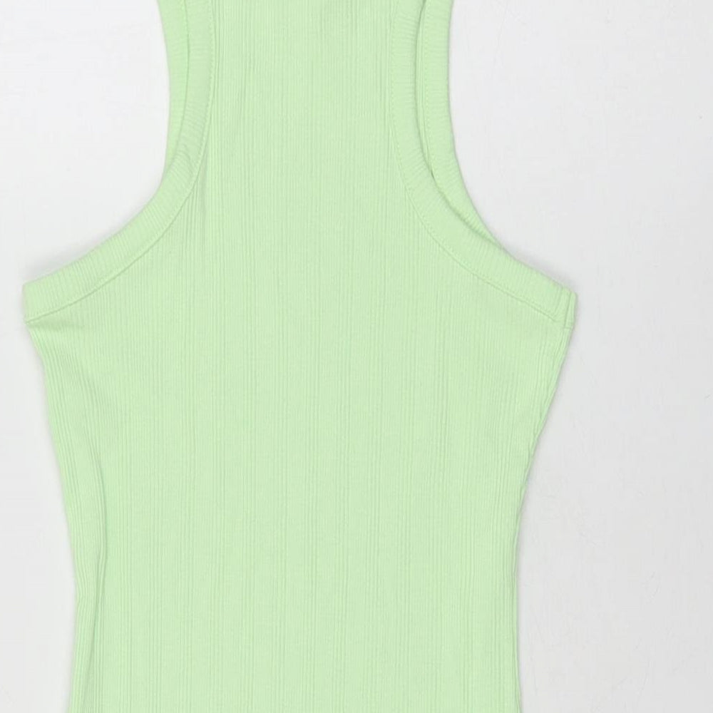 Brand and care label for I Love girls’ wear girls green cotton mini, size 11, years round neck pullover