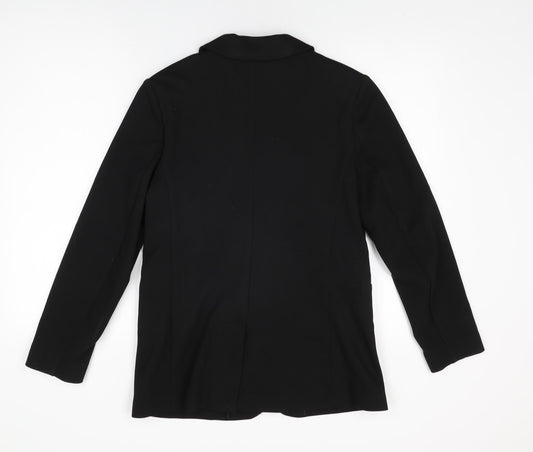 Marks and Spencer Womens Black Jacket Blazer Size 12 Button