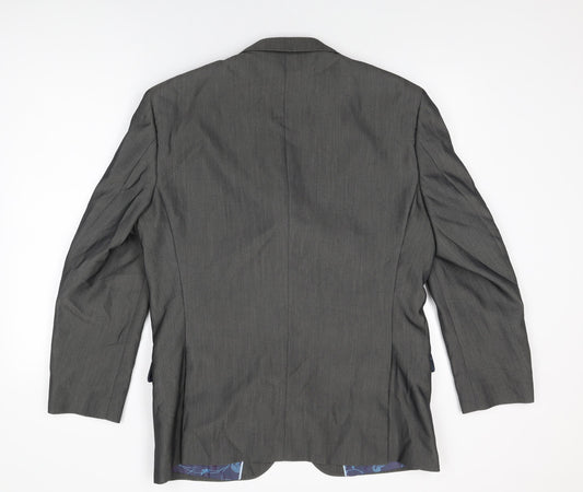 Jacamo Mens Grey Polyester Jacket Suit Jacket Size 40 Regular