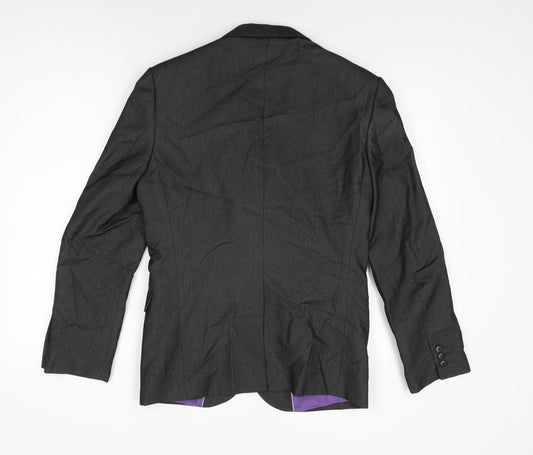 Marks and Spencer Mens Black Polyester Jacket Suit Jacket Size 36 Regular