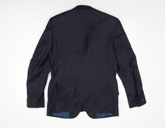 Linea Mens Black Viscose Jacket Suit Jacket Size 40 Regular