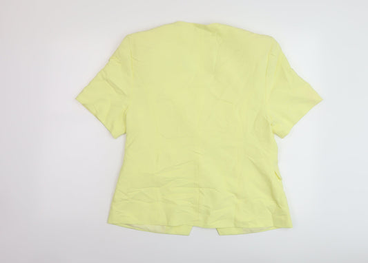 Kello Womens Yellow Jacket Blazer Size 16 Button