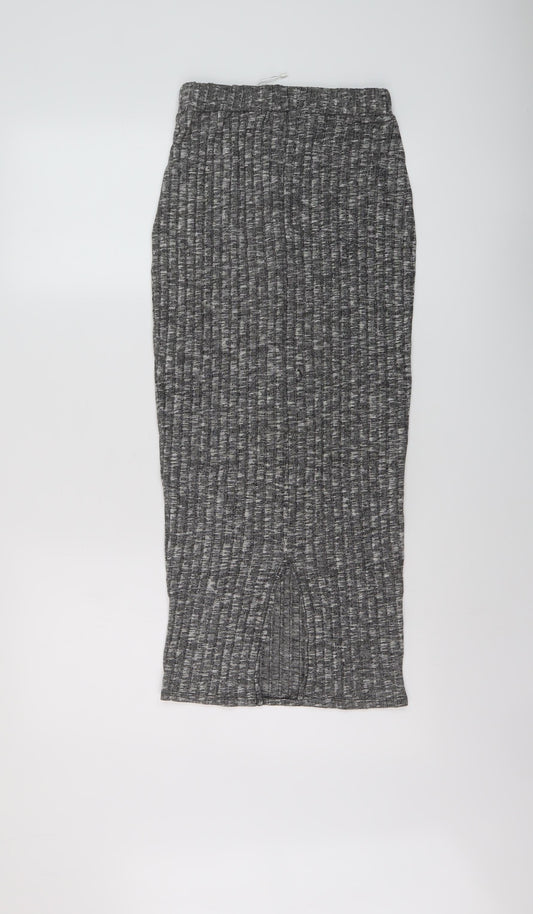 Sundar Bay Womens Grey Polyester Straight & Pencil Skirt Size S