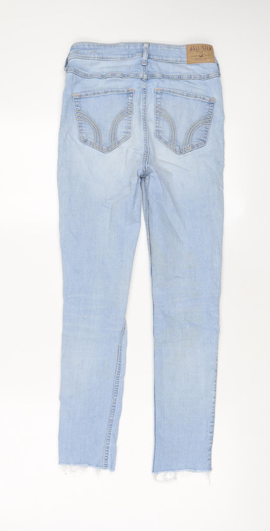Hollister Womens Blue Cotton Skinny Jeans Size 24 in L31 in Regular Zip