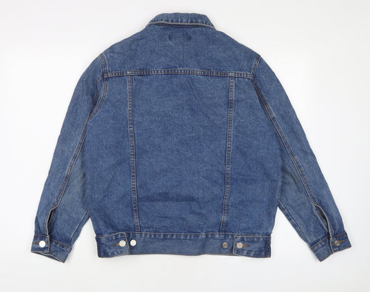 Missguided Womens Blue Jacket Size 6 Button