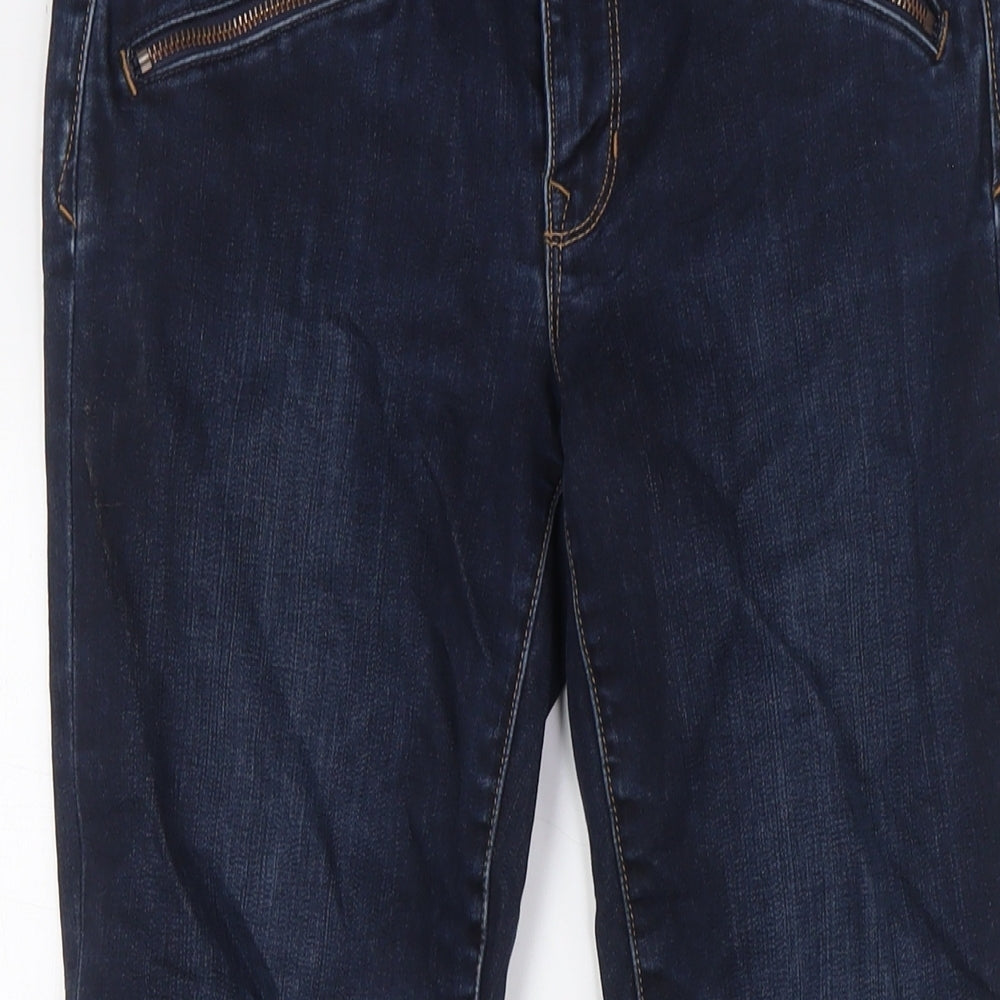 Gap Womens Blue Cotton Skinny Jeans Size 26 in L28 in Regular Button - Zip Detail