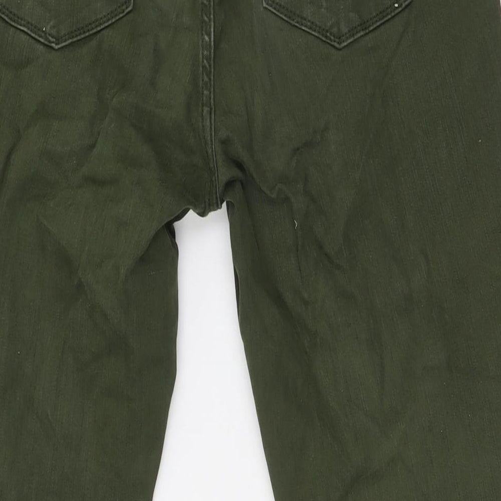 Gap Womens Green Herringbone Cotton Skinny Jeans Size 30 in L30 in Slim Button