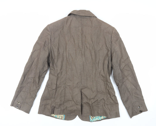 Per Una Womens Brown Jacket Blazer Size 12 Button
