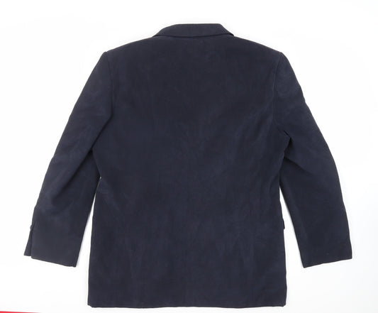 Marks and Spencer Mens Blue Polyester Jacket Blazer Size 42 Regular