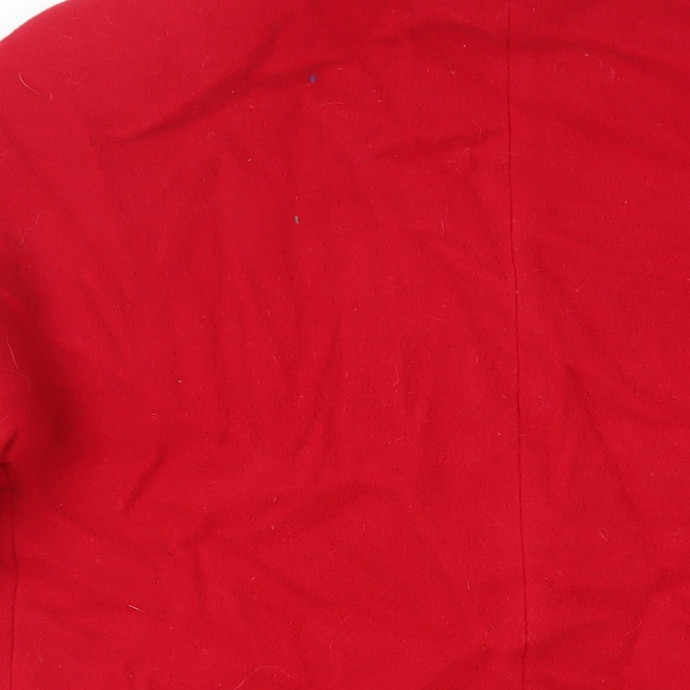 Astraka Womens Red Overcoat Coat Size 10 Button - Vintage