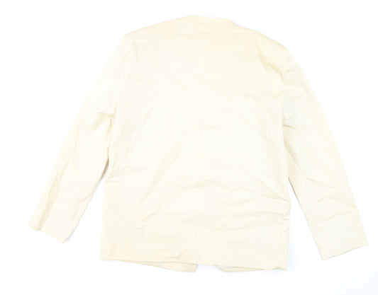 Spectrum Womens Ivory Jacket Blazer Size 12 Button - Vintage