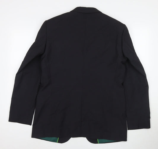 Dimensions Mens Black Polyester Jacket Suit Jacket Size 40 Regular